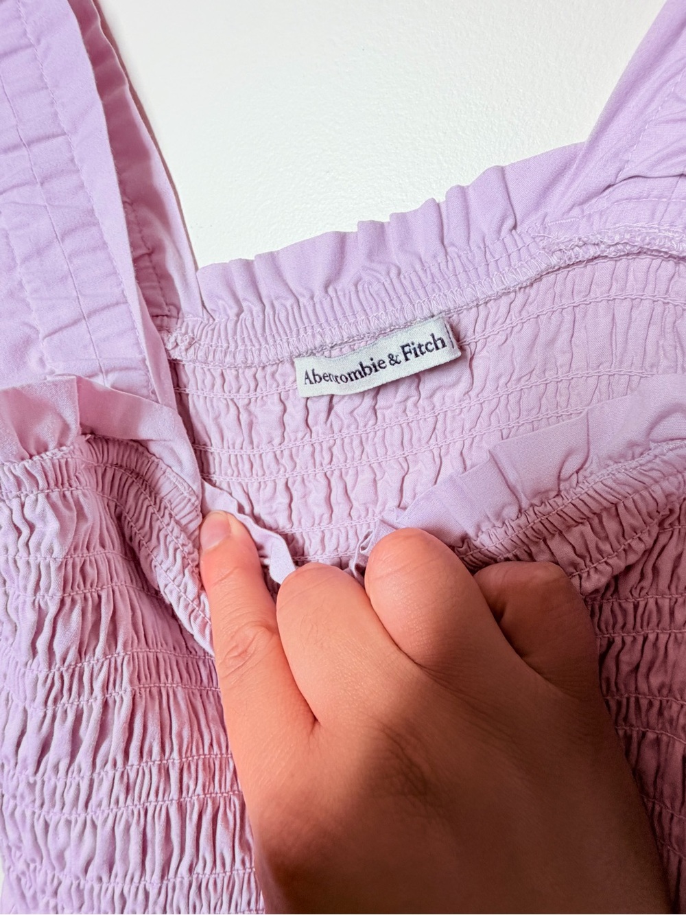 Abercrombie & Fitch Lavender Smocked Tiered Maxi Dress Cottagecore - Picture 6 of 6